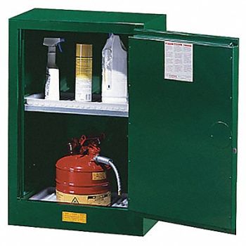 JUSTRITE Safety Cabinet Pesticide 35In 12gal Grn, 13M531