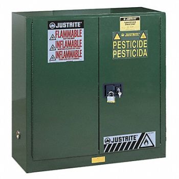 JUSTRITE Safety Cabinet Pesticide 44In 30gal Grn, 13M547