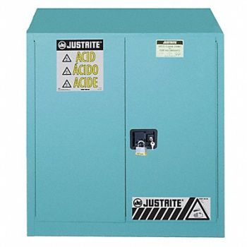 JUSTRITE Corrosive Safety Cabinet Blue 30 gal., 102WY1