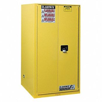 JUSTRITE K3036 Flammable Cabinet 96 gal Yellow, 13M565