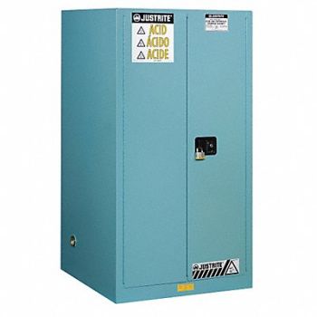 JUSTRITE Corrosive Safety Cabinet Blue 65 in H, 13M574