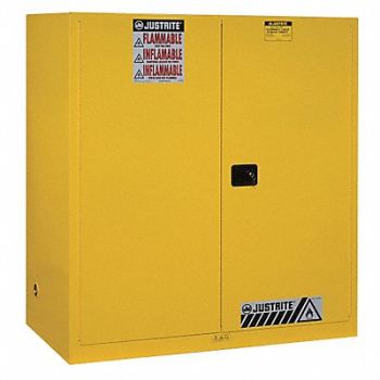 JUSTRITE Flammable Safety Cabinet 110 gal Yellow, 13M581