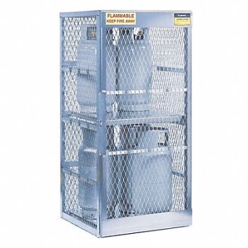 JUSTRITE Gas Cylinder Cabinet 30x65 Capacity 8, 13M586