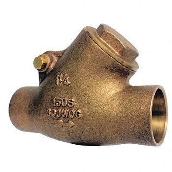 MILWAUKEE VALVE Y Swing Check Valve Bronze 2 Sweat, 13N437