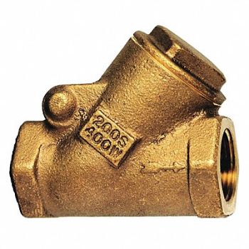 MILWAUKEE VALVE Y Swing Check Valve Bronze 3 FNPT, 13N447