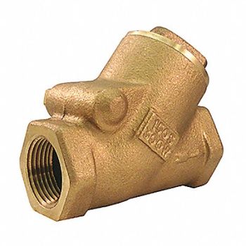 MILWAUKEE VALVE Y Swing Check Valve Bronze 1-1/2 FNPT, 13N454