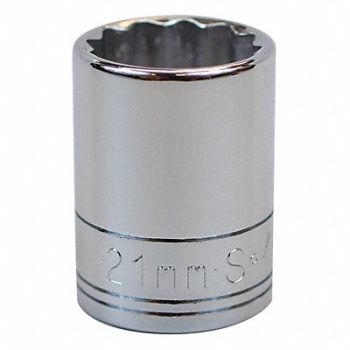 SK PROFESSIONAL TOOLS Socket Steel Chrome 21 mm, 13N748