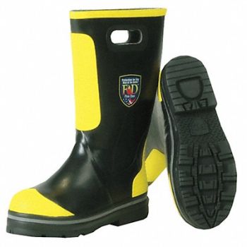 FIRE-DEX G8768 Shoe-Fit Firefighting Boots 14W Steel PR, 13P402