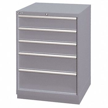 LISTA ModDrwrCab 39.5 x28 x28.5 LtGry 5Drwr, 13P571