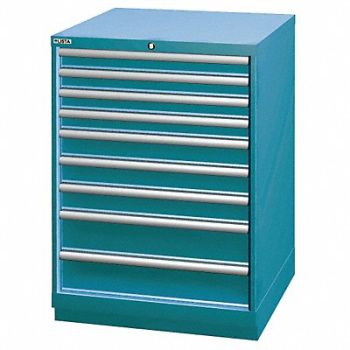 LISTA Mod Drwr Cab 41-3/4 H 9 Drwr Clssc Blue, 13P592