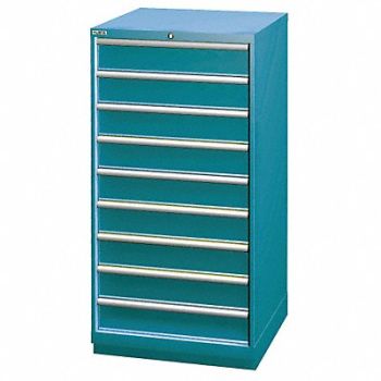 LISTA Mod Drwr Cab 59-1/2 H 9 Drwr Clssc Blue, 13P595