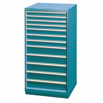 LISTA Mod Drwr Cab 59-1/2 H 12 Drwr Clssc Blue, 13P597