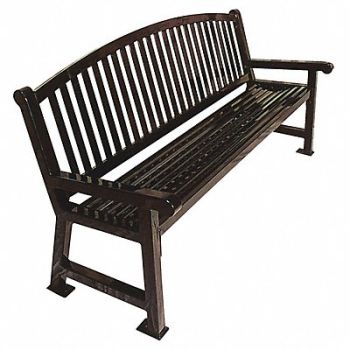 ULTRASITE Outdoor Bench 72 in L 27 in W Black, 13P988