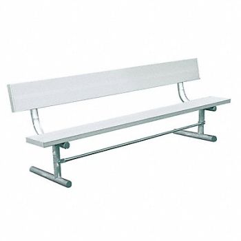 ULTRASITE Outdoor Bench 72 in L Silver, 13P995