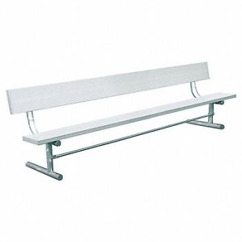 ULTRASITE Outdoor Bench 96 in L Silver, 13P996