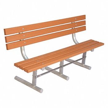 ULTRASITE Outdoor Bench 72 in L Woodtone, 13P999