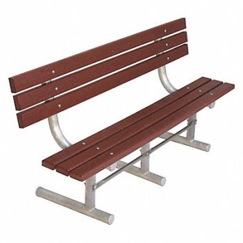 ULTRASITE Outdoor Bench 72 in L Brwn RCYLD PLSTC, 13R002