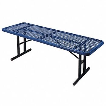 ULTRASITE Picnic Table 96 W x30 D Blue, 13R049