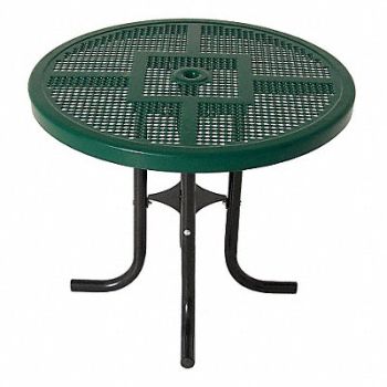 ULTRASITE Picnic Table 36 Dia Green, 13R058