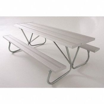 ULTRASITE Picnic Table 72 W x68 D Silver, 13R061