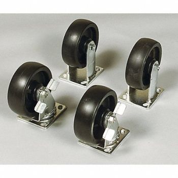 KNAACK Black Caster Set 6 in Dia., 13R539