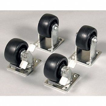 KNAACK Black Caster Set 4 in Dia., 13R540