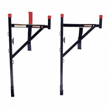WEATHER GUARD Truck Ladder Rack Steel 23 x3x57 Blk/Red, 13R566