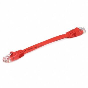 MONOPRICE Patch Cord Cat 6 Booted Red 0.5 ft., 13U529