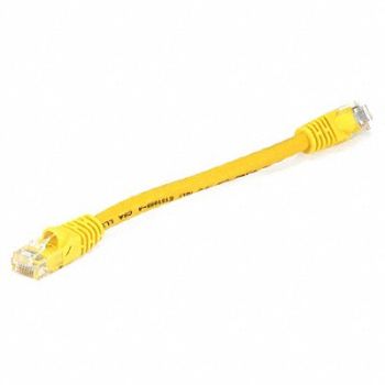 MONOPRICE Patch Cord Cat 6 Booted Yellow 0.5 ft., 13U531