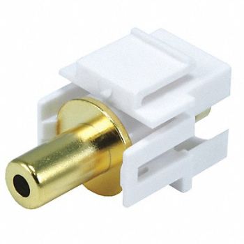 MONOPRICE A/V Wallplate 3.5mm Stero White, 13U575