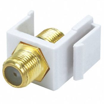 MONOPRICE A/V Wallplate F Type White, 13U577