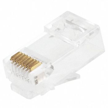 MONOPRICE Modular Plug with Insert RJ45 PK100, 13U654