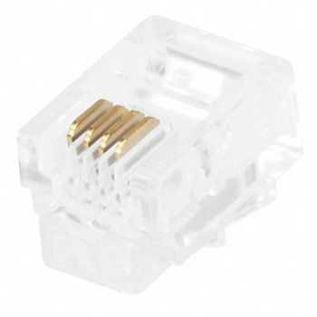 MONOPRICE Plug Modular RJ11 6P4C Stranded PK50, 13U657