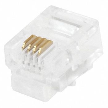 MONOPRICE Plug Modular RJ11 6P4C Solid PK50, 13U658