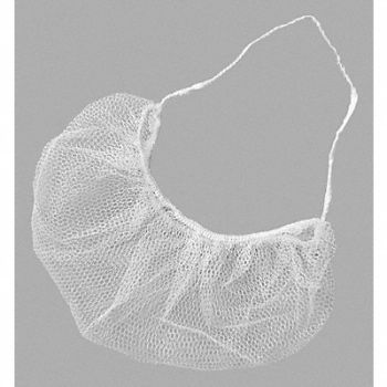 ACTION CHEMICAL Beard Cover White Universal PK1000, 13U914