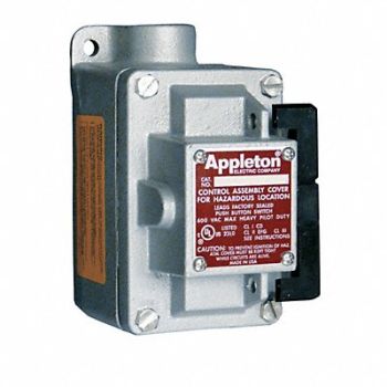 APPLETON ELECTRIC Control Station 3/4 In 1 Gang 10A @ 600V, 13U988