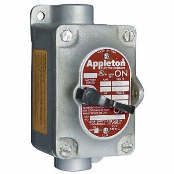 APPLETON ELECTRIC Tumbler Switch EDSC Series 1 Gang 2-Pole, 13V050