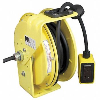 KH INDUSTRIES Cord Reel 25ft 12 AWG Receptacle 120VAC, 13V199