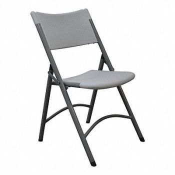 GRAINGER APPROVED Folding Chair Blow Molded Gray 300 lb., 13V429