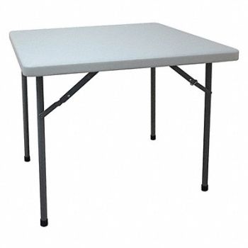GRAINGER APPROVED Fldg Tbl Square Polyethylene 36 L 36 W, 13V430