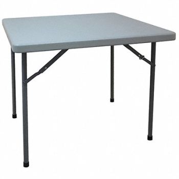 GRAINGER APPROVED Fldg Tbl Square Polyethylene 36 L 36 W, 13V431