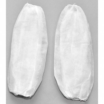 ACTION CHEMICAL Disposable Sleeves White 18 In L PK200, 13V895