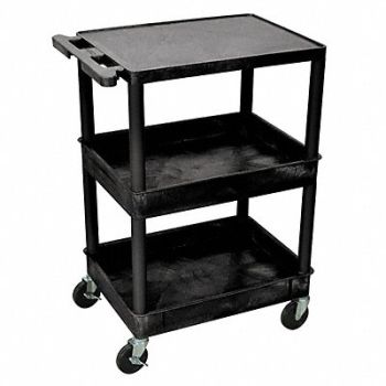 GRAINGER APPROVED Utility Cart 300 lb Load Cap. PE, 13W636