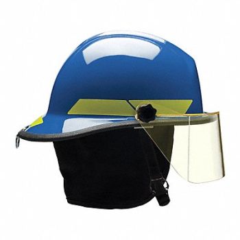 BULLARD Fire Helmet Blue Thermoplastic, 13W781