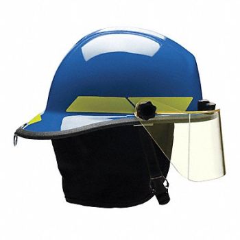 BULLARD Fire Helmet Blue Thermoplastic, 13W782