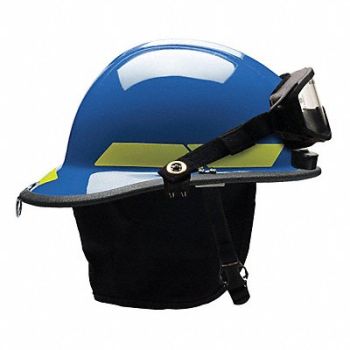 BULLARD Fire Helmet Blue Thermoplastic, 13W784