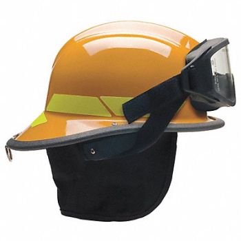BULLARD Fire Helmet Orange Thermoplastic, 13W808