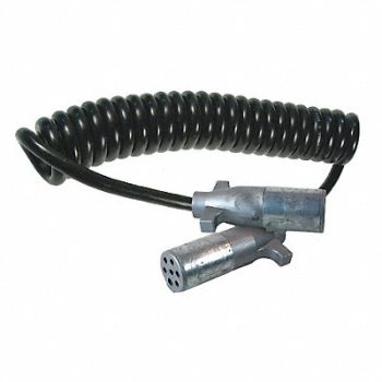 GROTE Coiled Non ABS Power Cord Black, 13X009