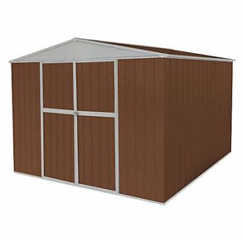 GRAINGER APPROVED D7722 Outdr Strg Shd 8 1/2 x11 3/8 x7ft Brown, 13X113