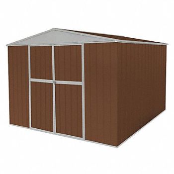 GRAINGER APPROVED D7723 Outdr Strg Shd 11 3/8 x11 3/8 x7ft Brown, 13X116